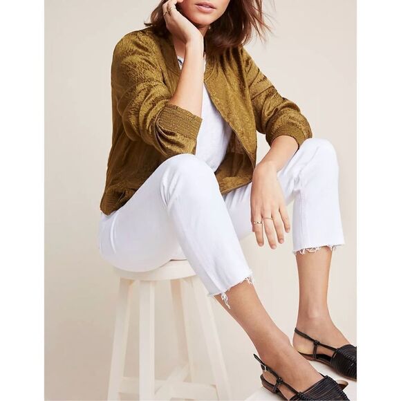 Anthropologie Mauve Silky Bomber Jacket size S Zip Up - Picture 12 of 12